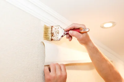 Pose de papier peint aux Islettes — revêtements muraux et toiles de verre